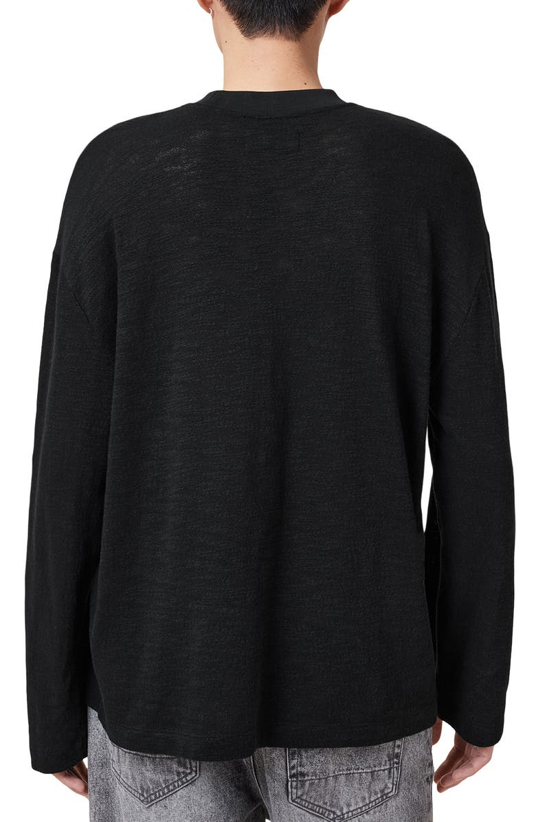 AllSaints Foster Long Sleeve Cotton Crewneck T-Shirt, Alternate, color, 