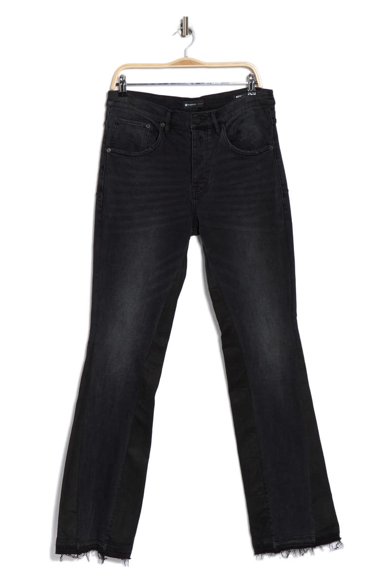 PURPLE BRAND Double Panel Flare Blowout Jeans, Alternate, color, 