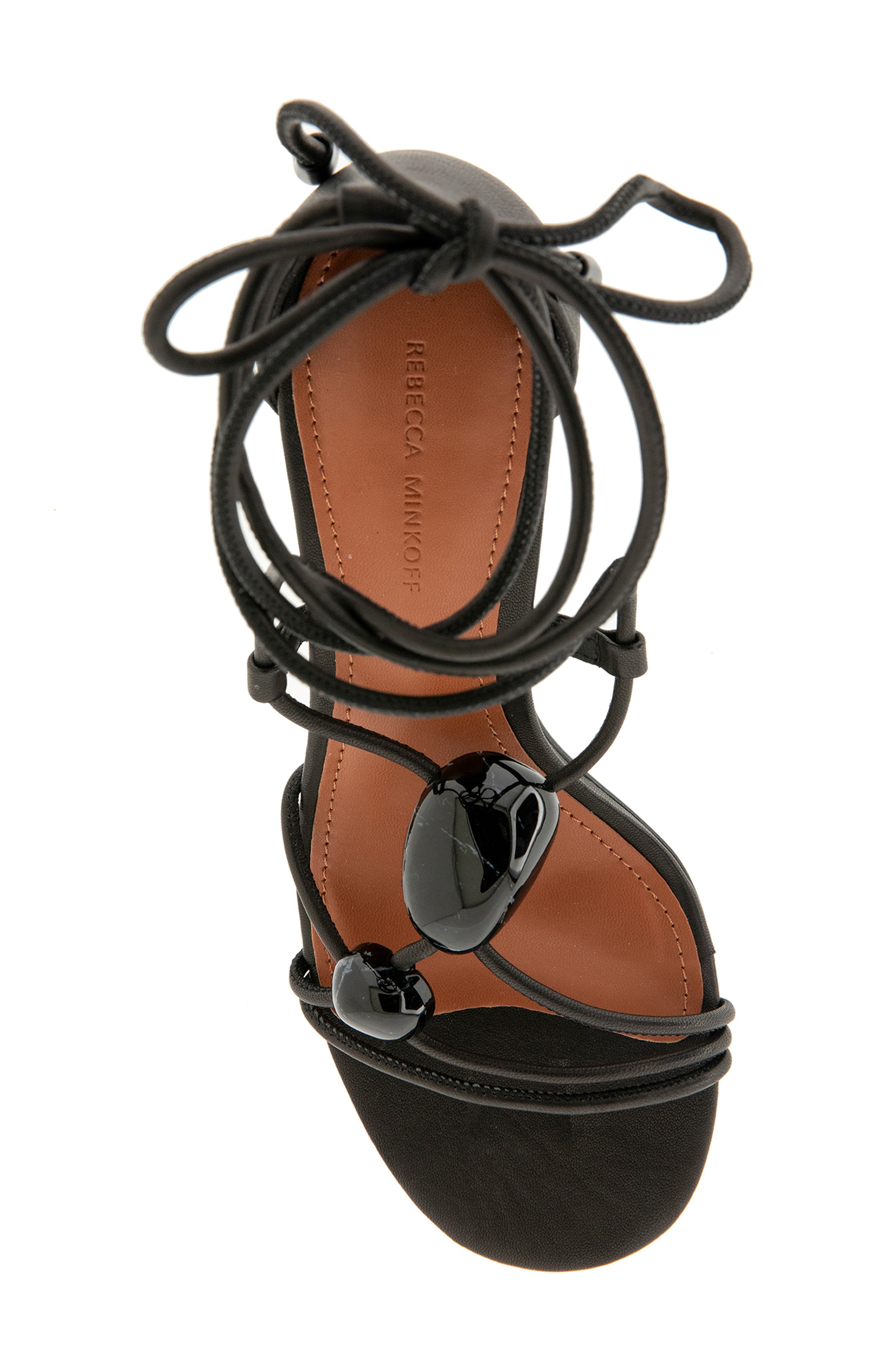 Rebecca Minkoff Lilibet Ankle Tie Sandal, Alternate, color, Black