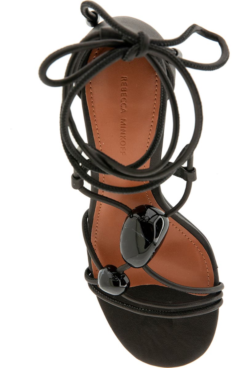 Rebecca Minkoff Lilibet Ankle Tie Sandal, Alternate, color, Black