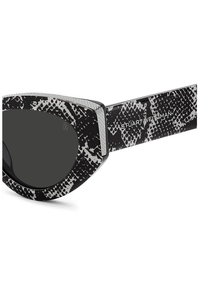 52mm Cat Eye Sunglasses, Alternate, color, PATTERN BLACK WHITE/ GREY