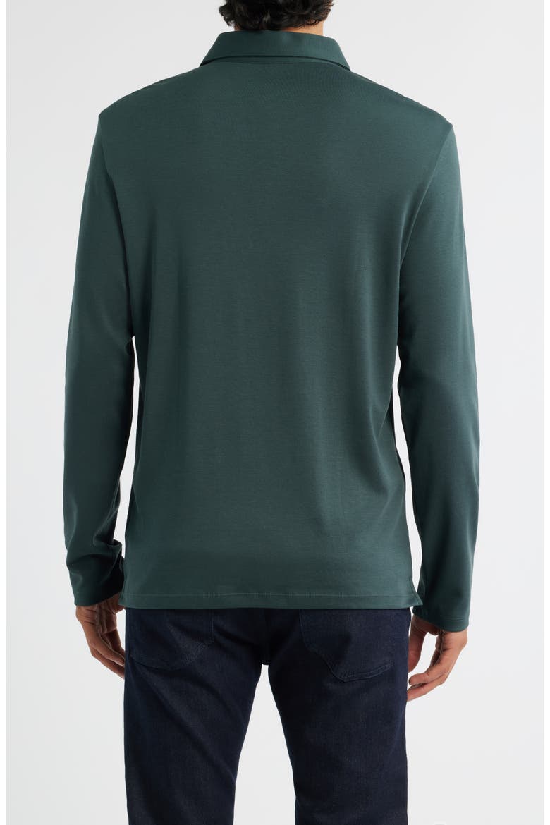 Georgia Long Sleeve Pima Cotton Polo, Alternate, color, DEEP GREEN