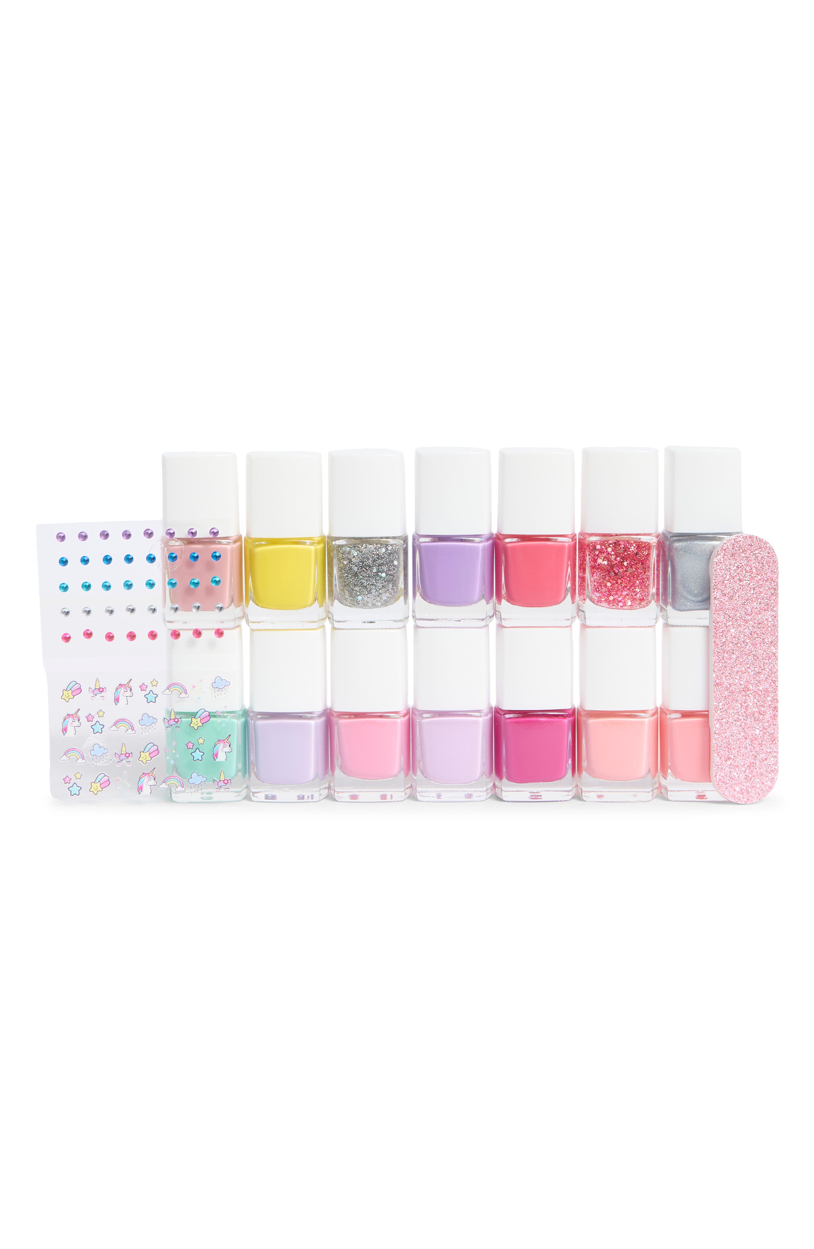 SIMPLE PLEASURES Kids' 14-Piece Assorted Nail Cube Kit