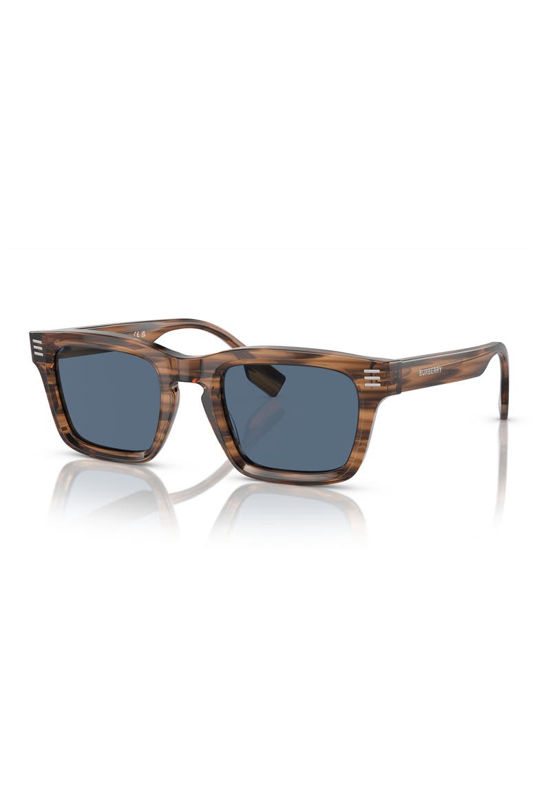 51mm Rectangular Sunglasses, Alternate, color, BROWN