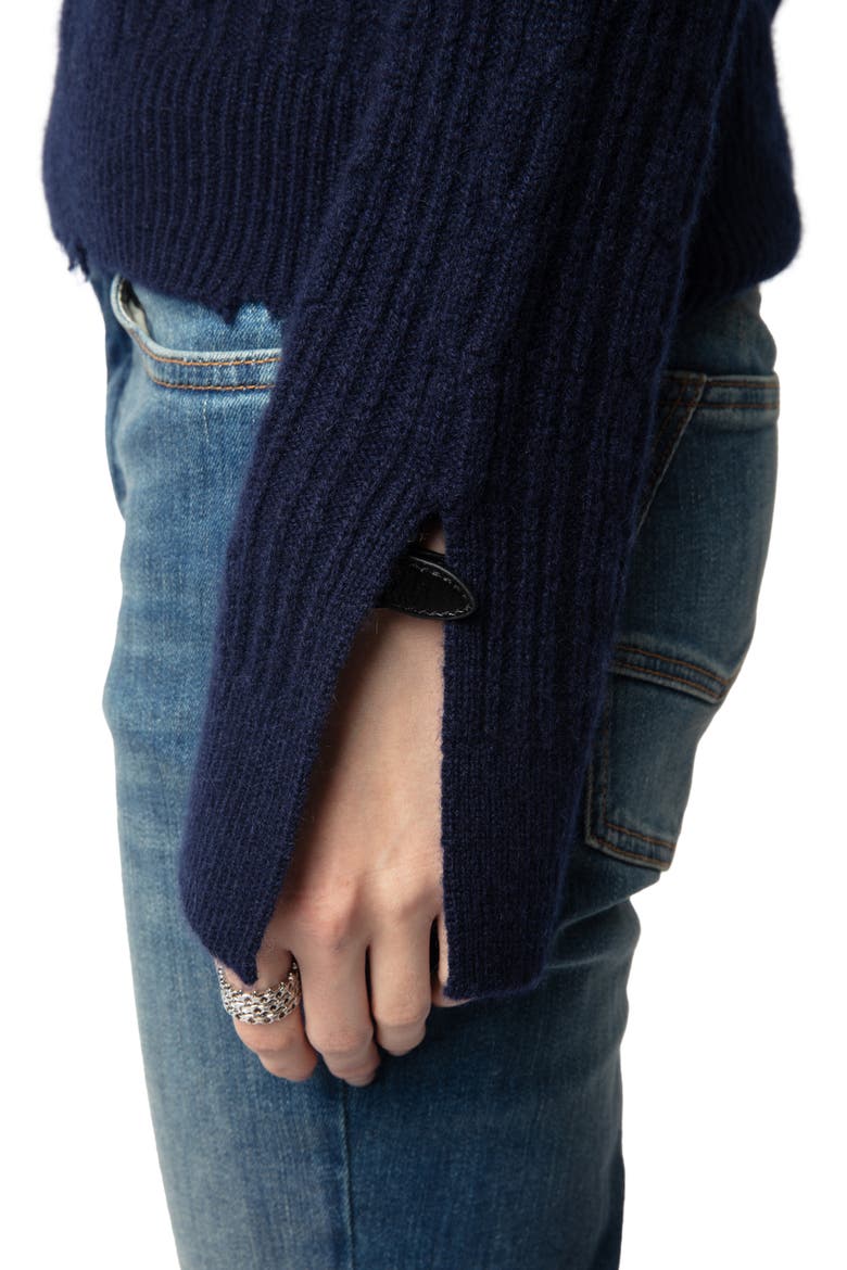 Jonasson Cable Knit Cashmere Sweater, Alternate, color, ENCRE