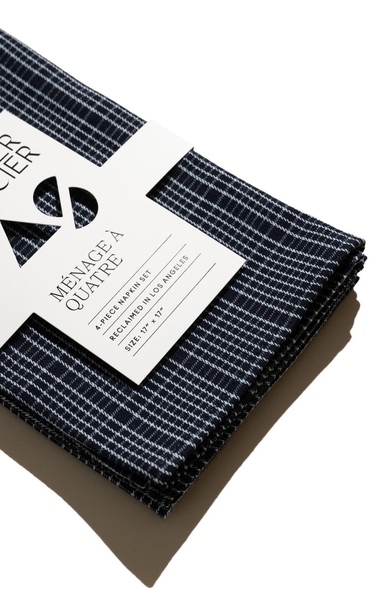 ATELIER SAUCIER Heritage Plaid Set of 4 Napkins, Alternate, color, 