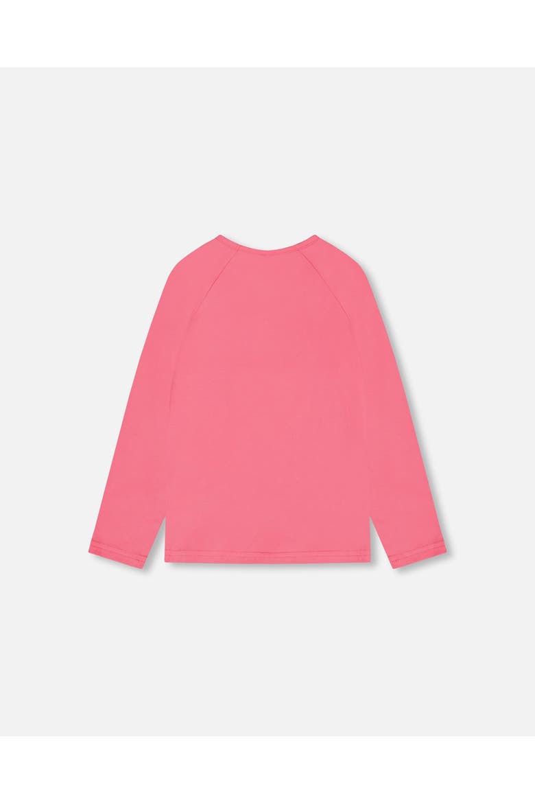 Girl's Raglan Sleeve T-Shirt With Print Candy Pink, Alternate, color, Azalea Pink