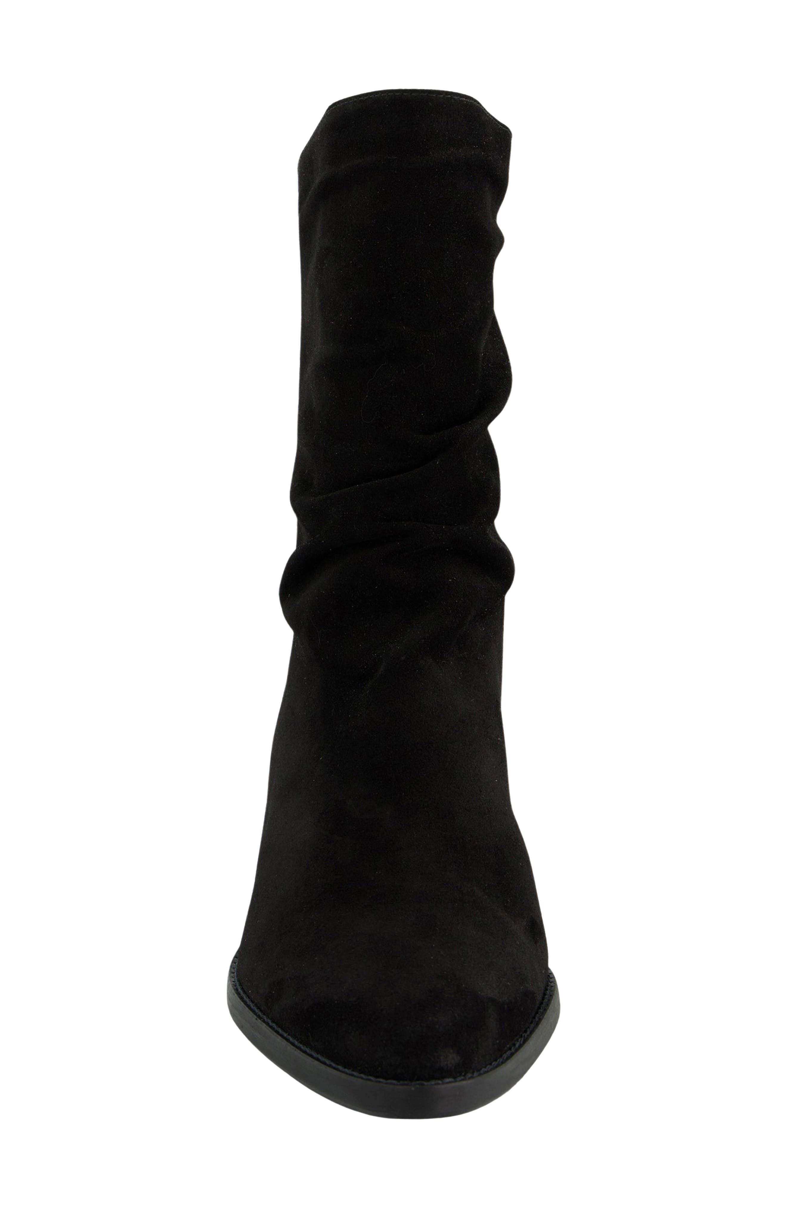 Fender Block Heel Bootie, Alternate, color, BLACK SUEDE