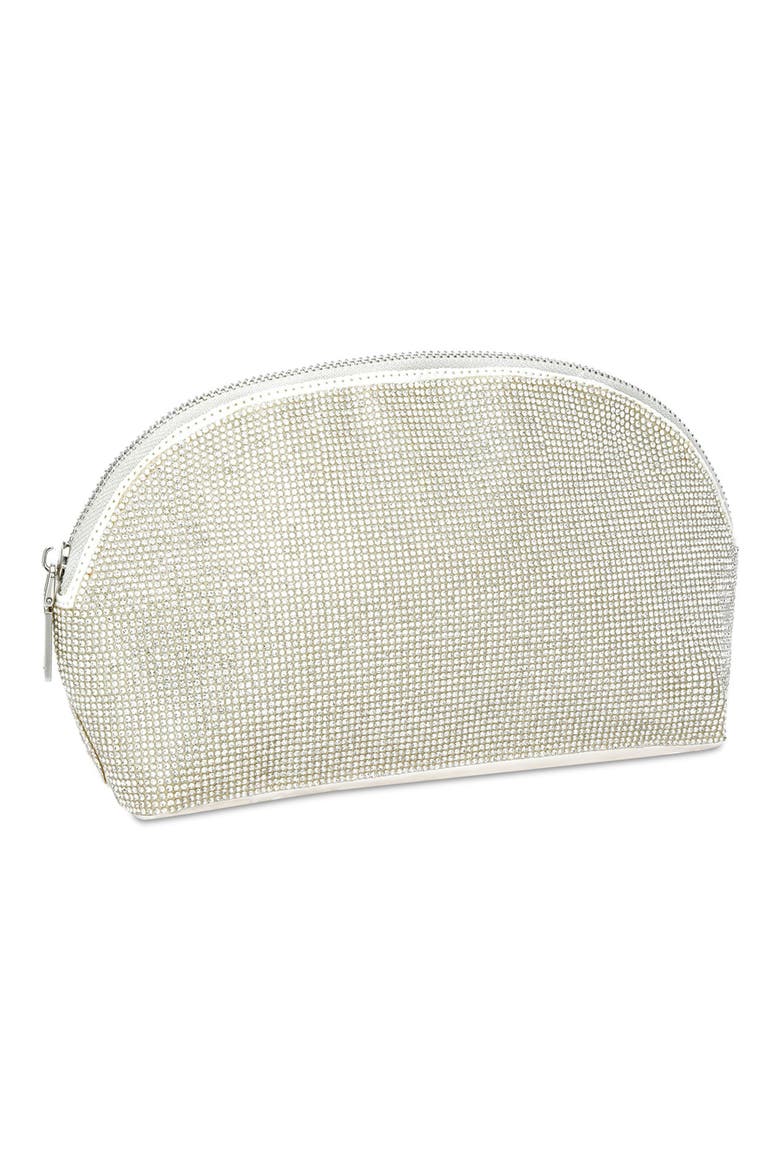 Kids' Crystal Embellished Cosmetic Case, Alternate, color, WHITE
