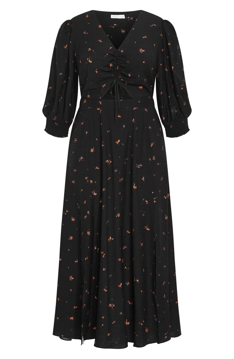 City Chic Jolene Floral Maxi Dress, Alternate, color, Baby Ditsy