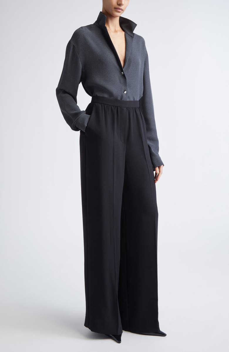 ST. JOHN Heathered Crepe Shirt, Alternate, color, 