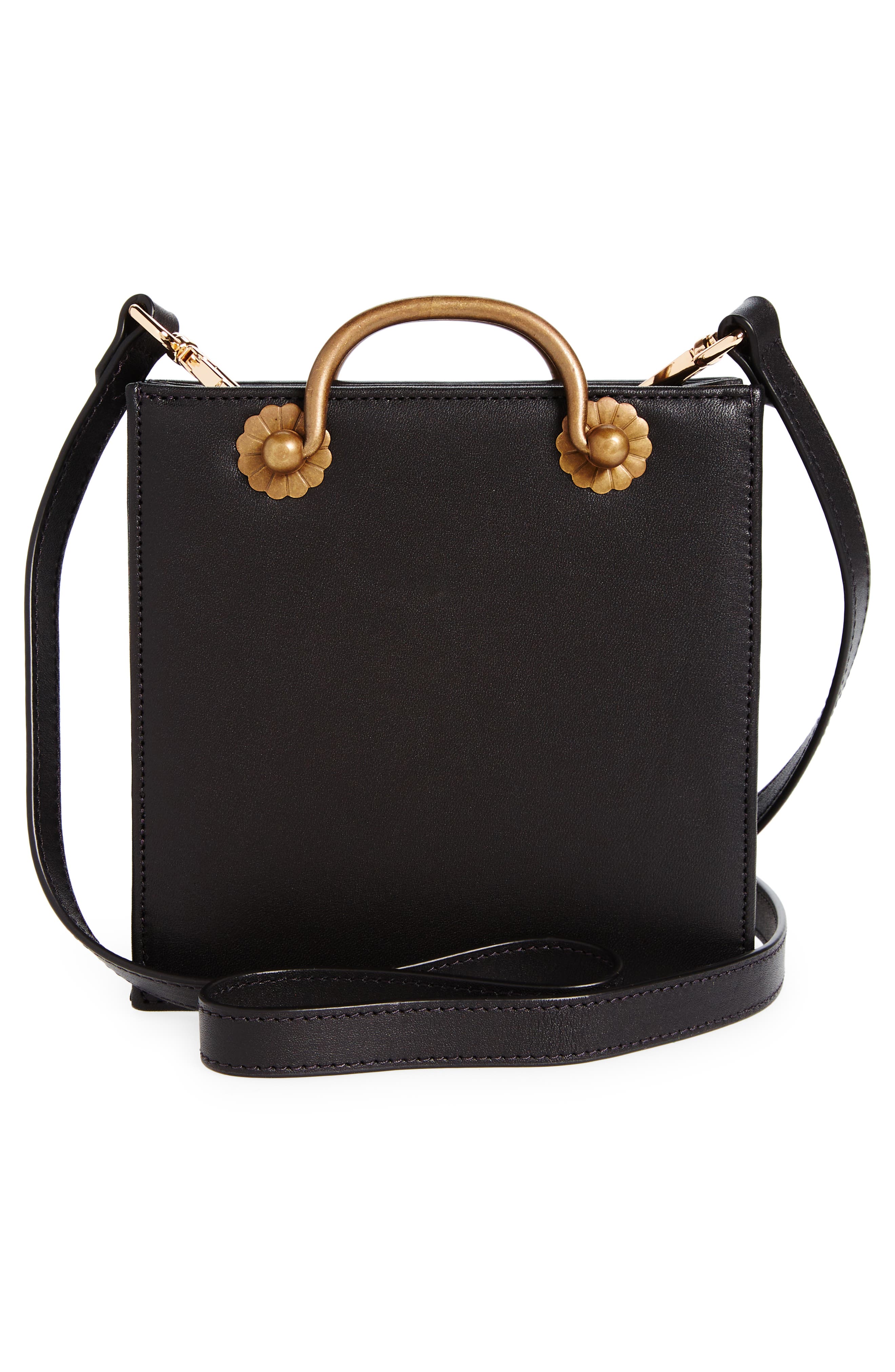 The Baby Beast Bag Leather Tote, Alternate, color, BLACK
