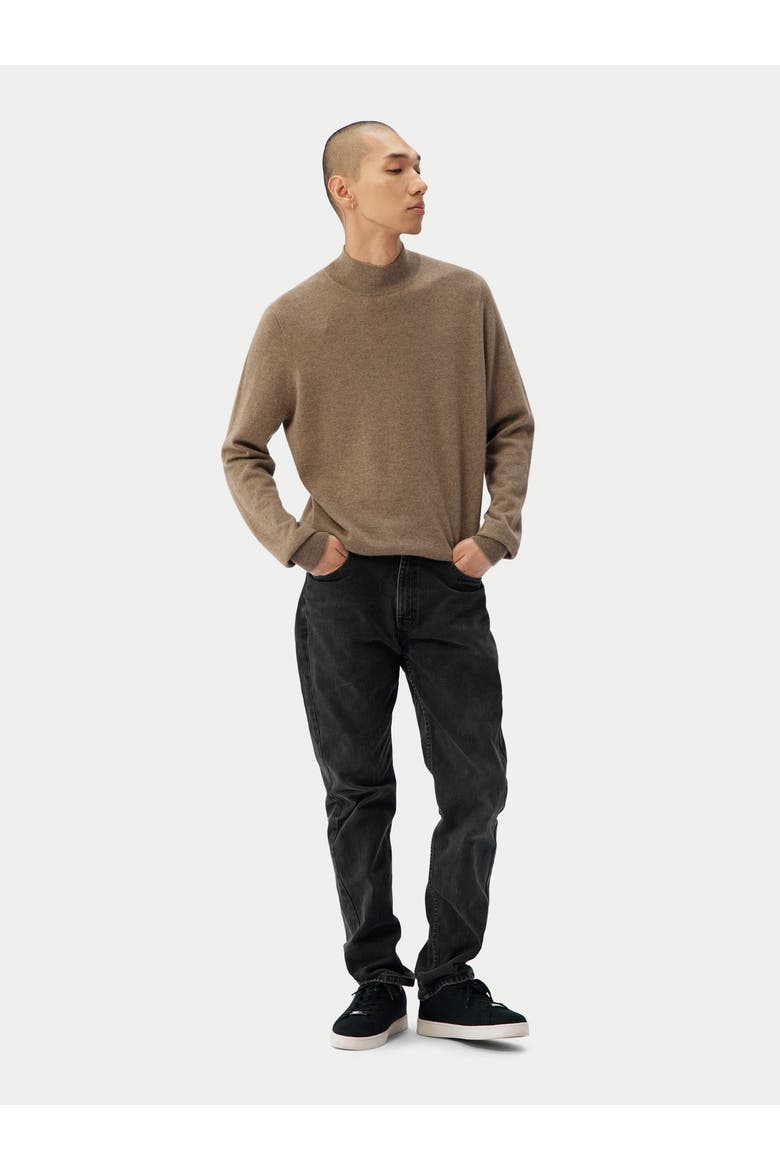 Essential Mock Neck Cashmere Sweater, Alternate, color, taupe