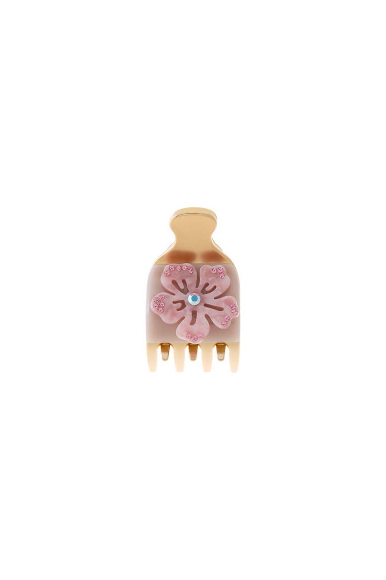 Colored Flower Accent Claw Clip, Main, color, Pink