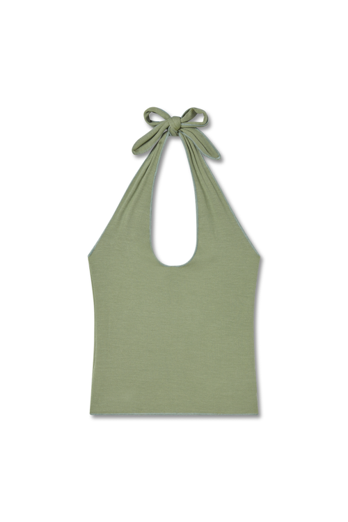 Vir Vita Pauline Halter Top In Green