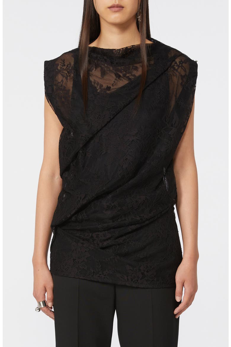 Cupola Lace Top, Main, color, BLACK