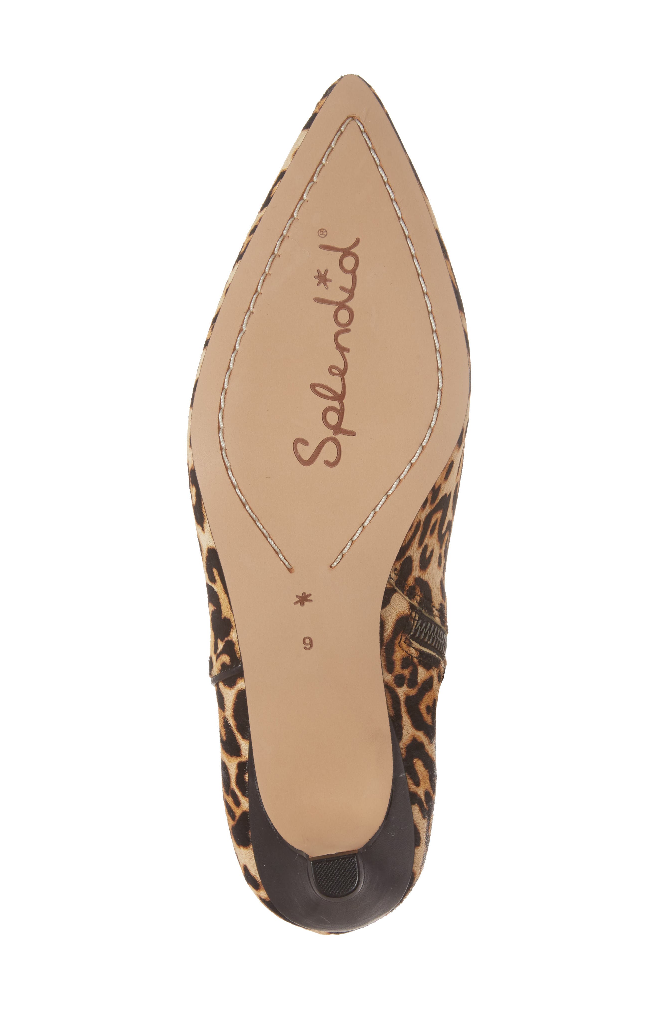 Dante II Genuine Calf Hair Pointy Toe Bootie, Alternate, color, LEOPARD CALF HAIR