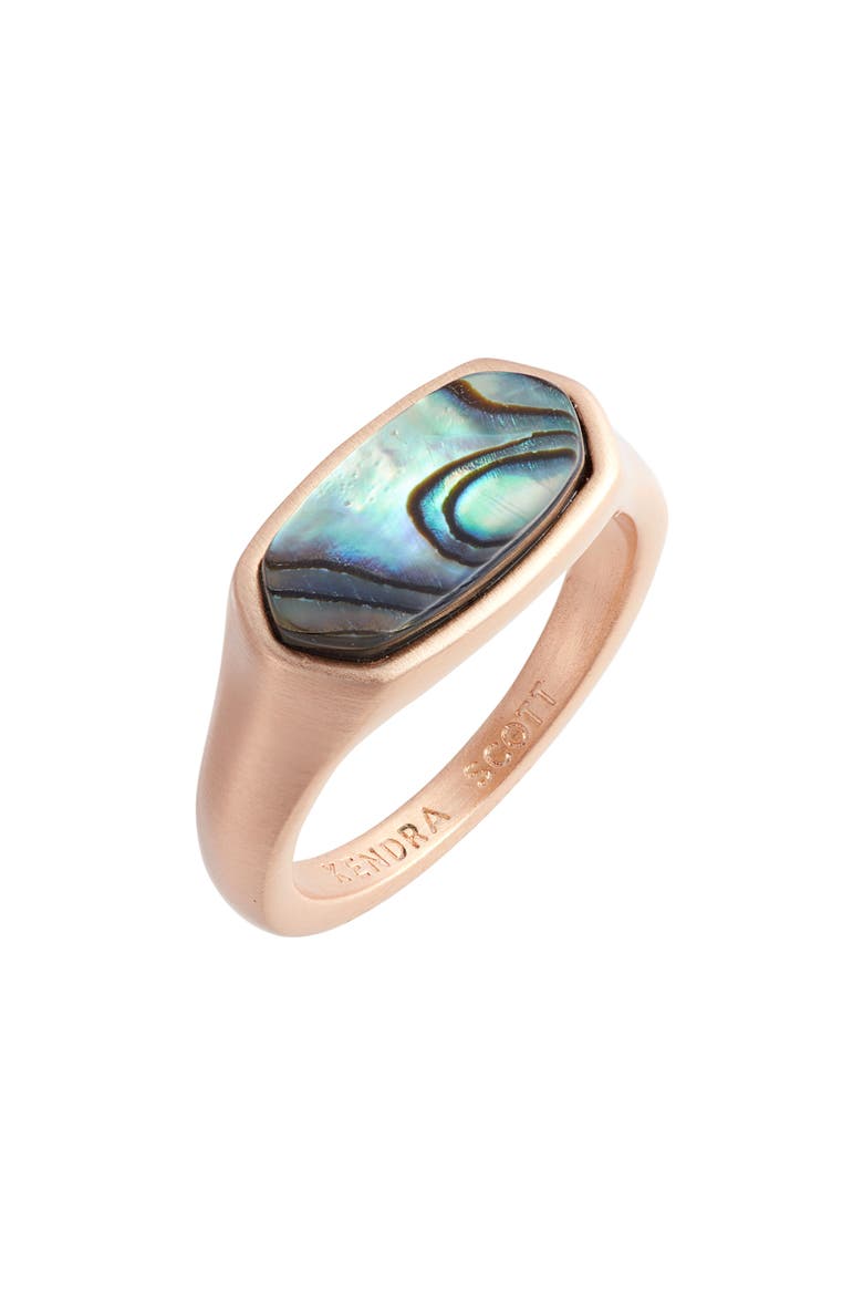 Mel Ring, Main, color, ABALONE SHELL/ ROSE GOLD