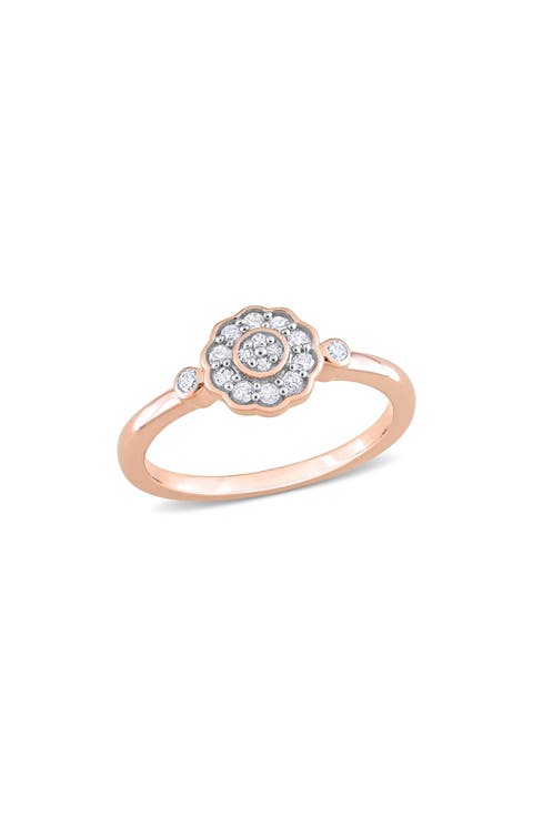 Floral Diamond Ring - 0.21ct.