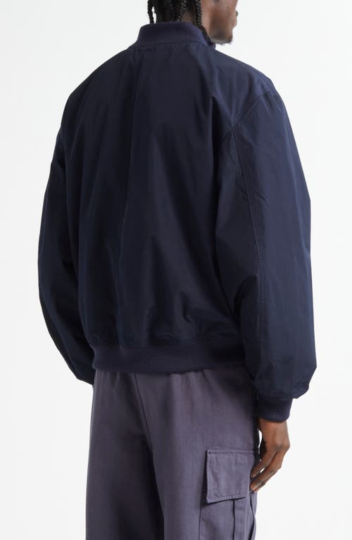 Palmes Water Repellent Nylon Jacket In Navy