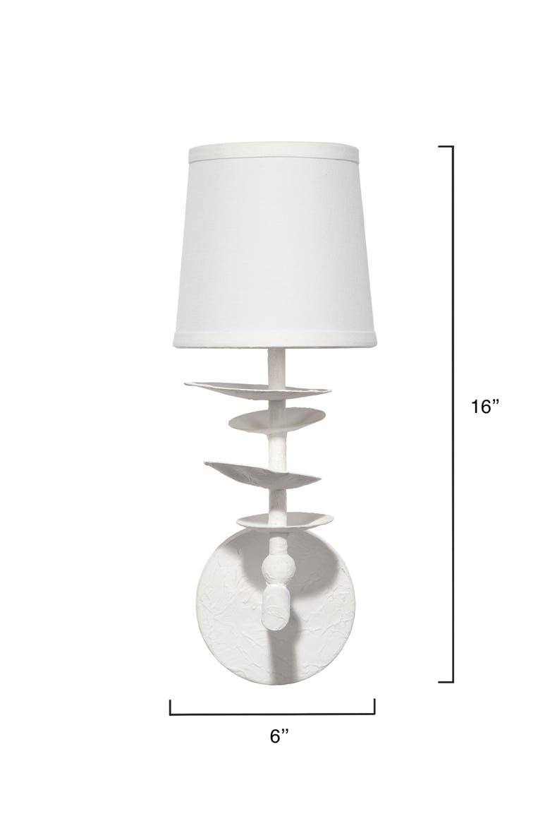 Petal 1-Light Wall Sconce, Alternate, color, White