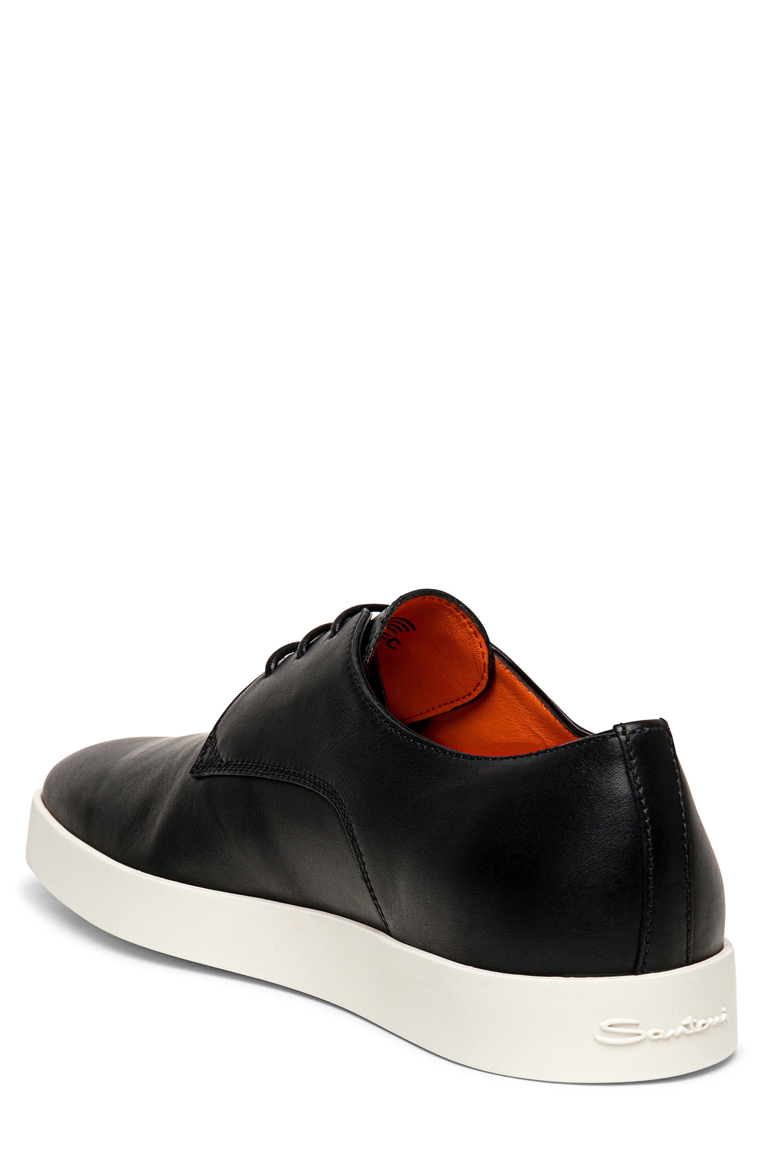 Santoni Dilate Derby Sneaker, Alternate, color, Black