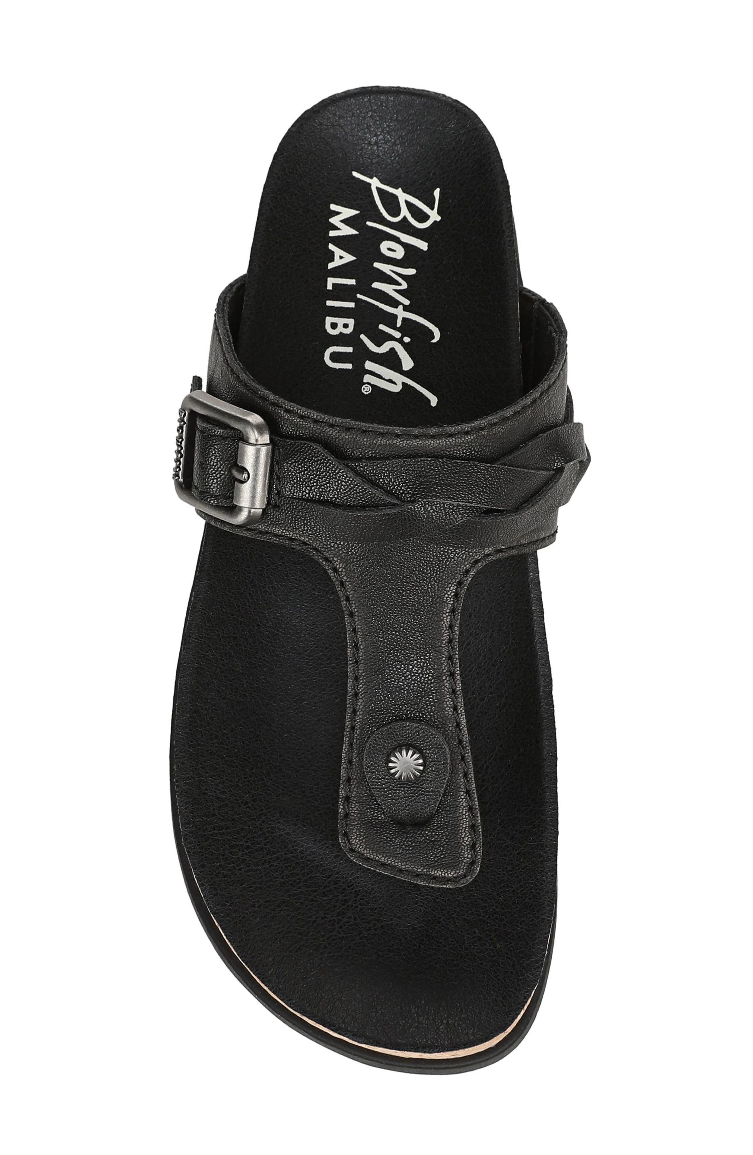 Blowfish Malibu Lakeshore Slide Sandal, Alternate, color, Black Faux Leather
