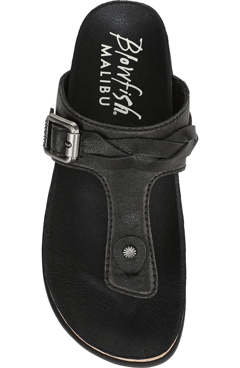 Blowfish Malibu Lakeshore Slide Sandal, Alternate, color, Black Faux Leather