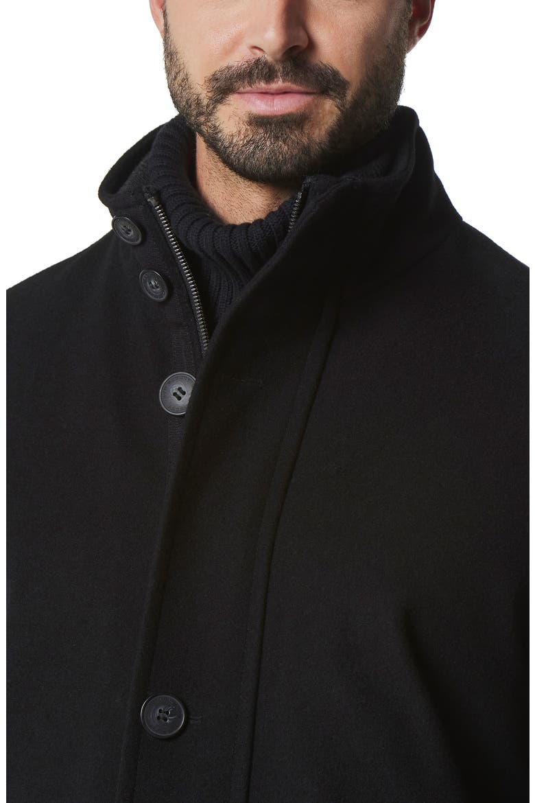 Dorsey Wool Blend Car Coat, Alternate, color, BLACK