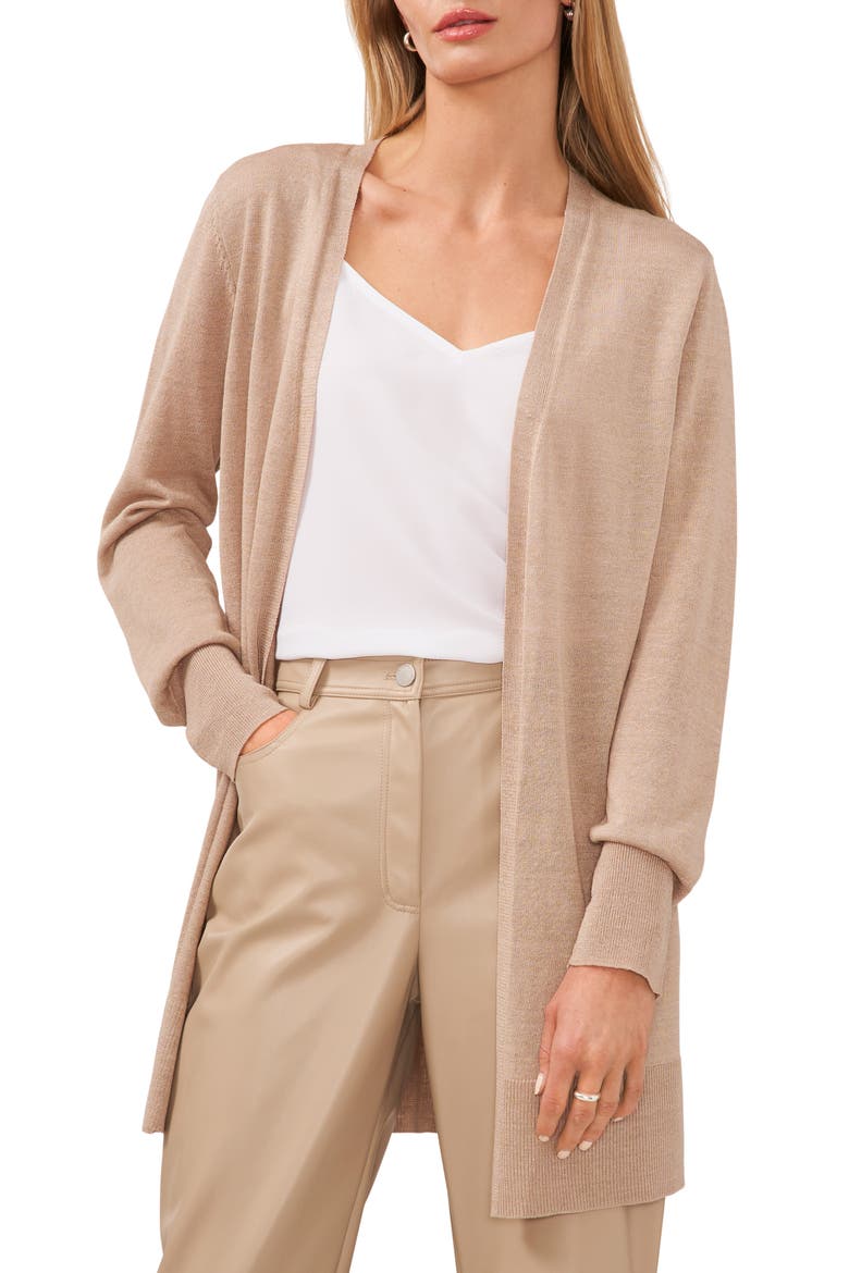 Side Slit Cardigan, Main, color, OXFORD TAN