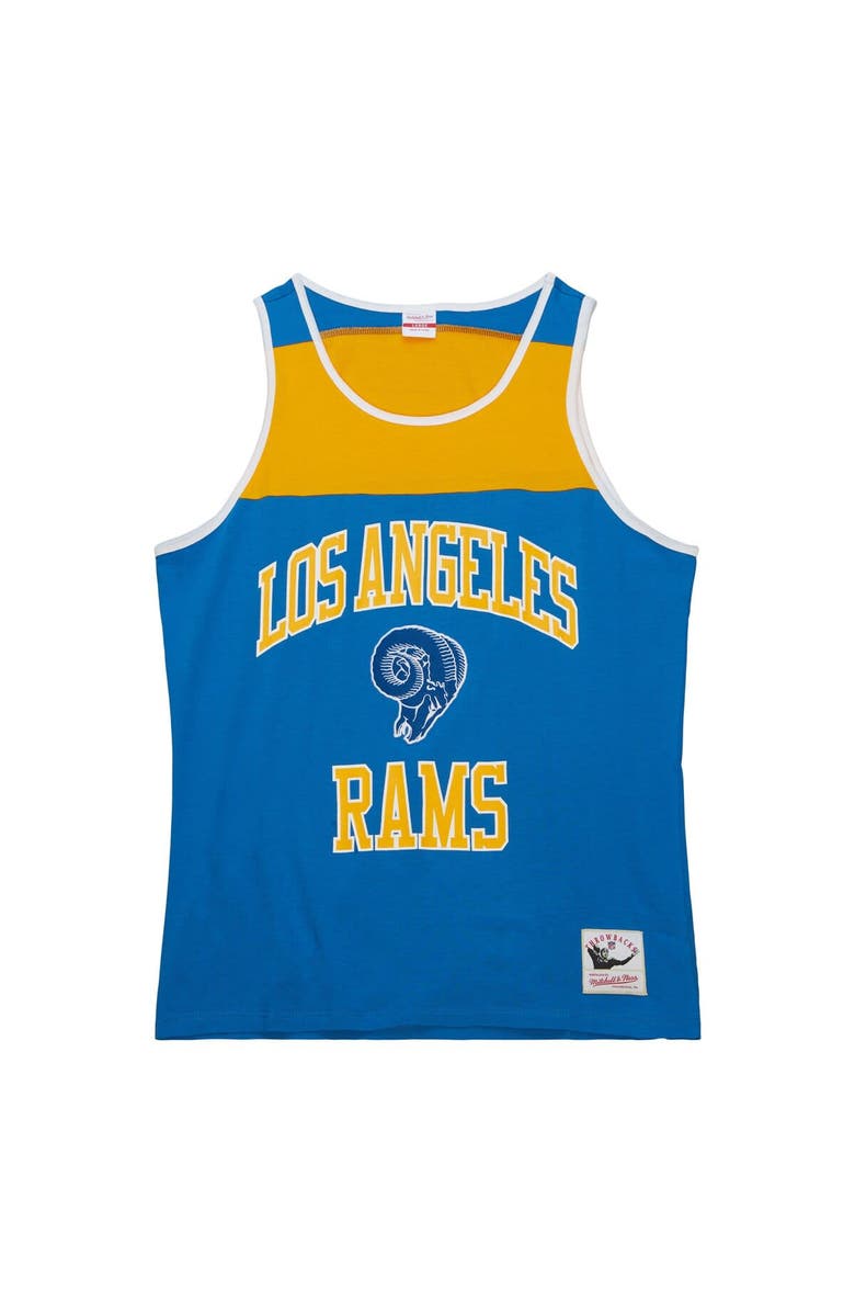 Mitchell & Ness Men's Mitchell & Ness Royal/Gold Los Angeles Rams Gridiron Classics Heritage Colorblock Tank Top, Alternate, color, Royal