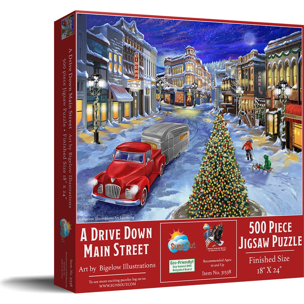 Sunsout A Drive Down Main Street 500 piece Jigsaw Puzzle for Adults in Multicolor  product
