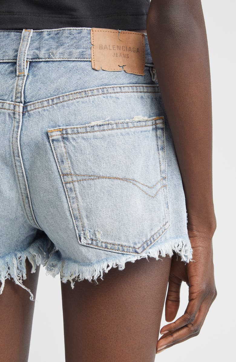 Balenciaga Cutoff Denim Shorts, Alternate, color, 