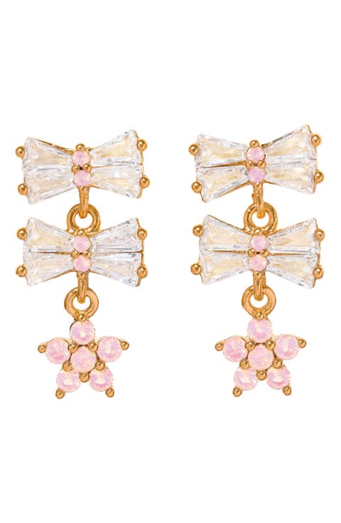 Little Blushing Bows Drop Earrings