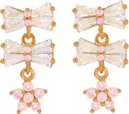 Girls Crew Little Blushing Bows Drop Earrings