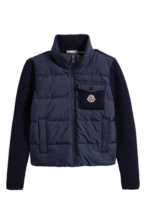 Kids' Wool & Cashmere Down Puffer Cardigan