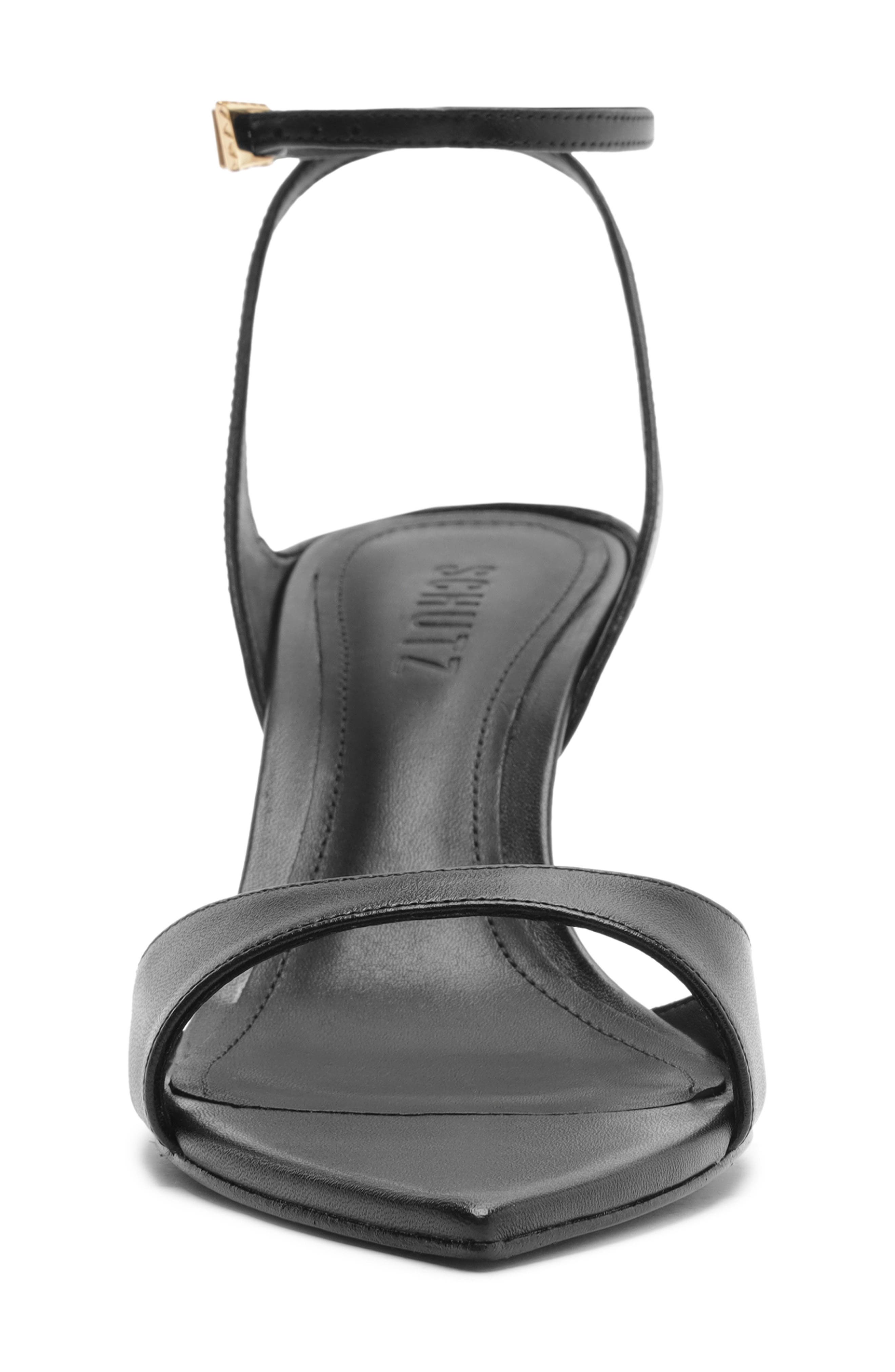 Zosia Ankle Strap Sandal, Alternate, color, BLACK