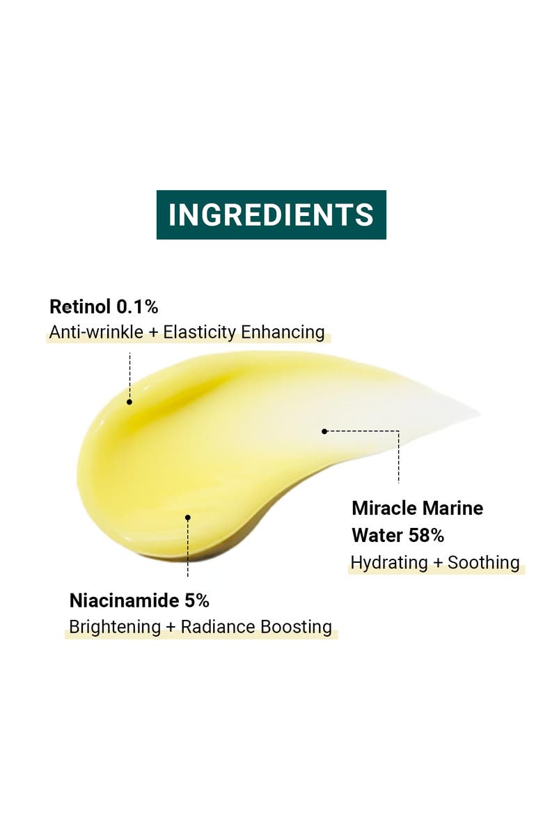 Marine Care Retinol Eye Serum Anti Aging Serum for Firming, Anti Wrinkle, Skin Elasticity 1.0fl.oz/30ml, Alternate, color, Yellow