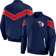 Darius Rucker Collection by Fanatics Men's Darius Rucker Collection by Fanatics Navy Cleveland Guardians Baseball Raglan Full-Snap Jacket
