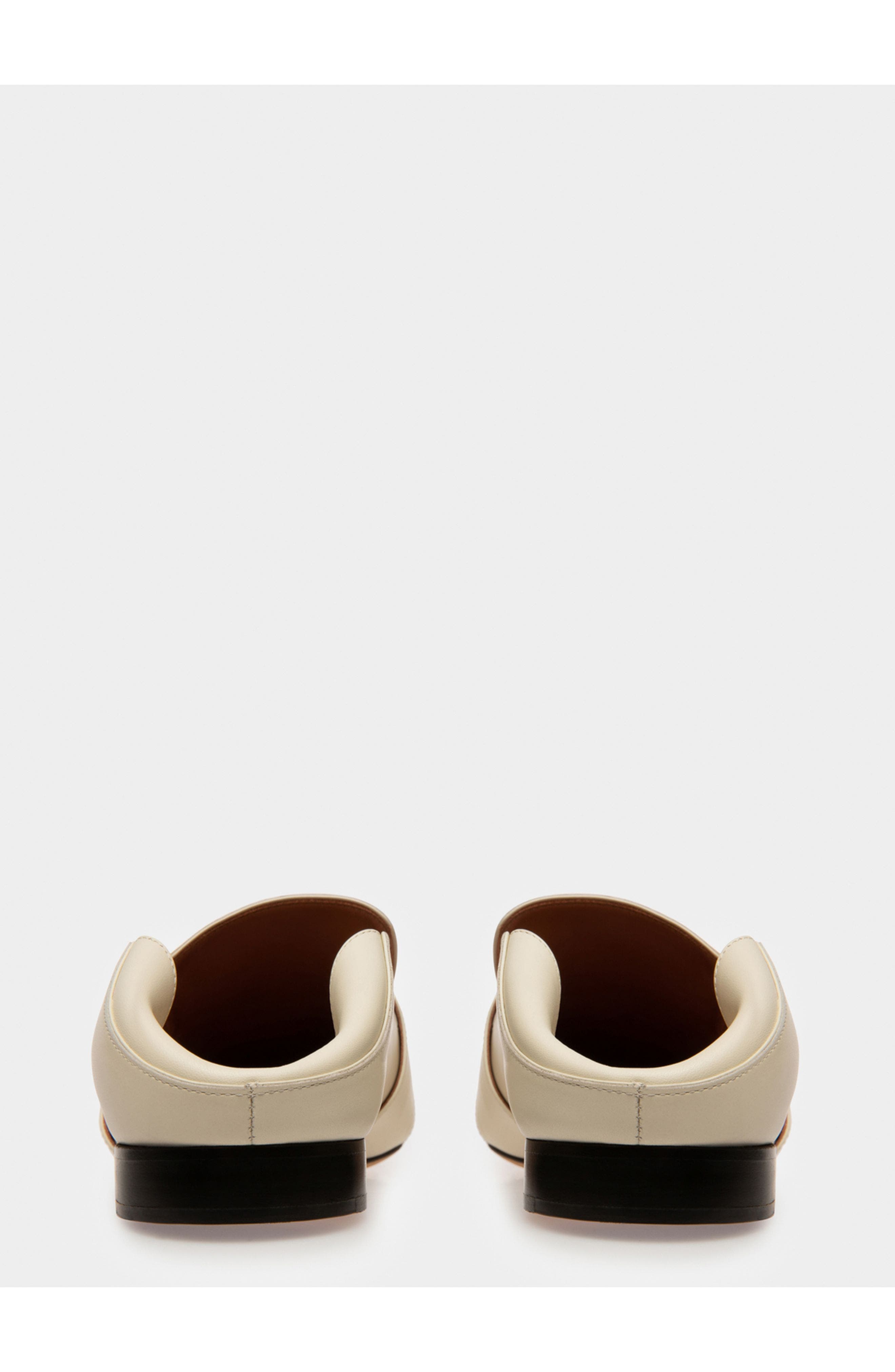 Bally Janelle Women's Calf Leather Slipper, Alternate, color, White