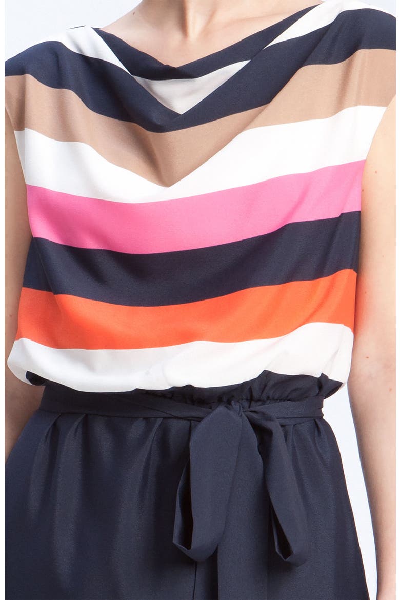 Stripe Mock Two Piece Dress, Alternate, color, MULTI