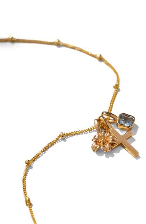 Made By Mary January Birth Flower Charm In Metallic