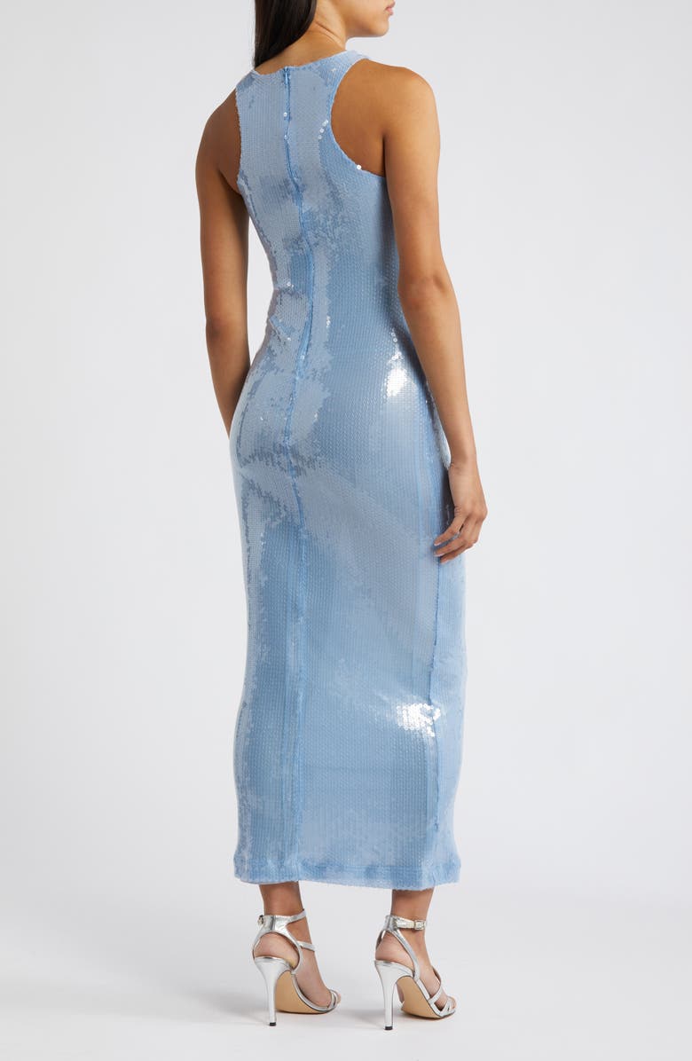 Rare London Sequin Sleeveless Maxi Dress, Alternate, color, 
