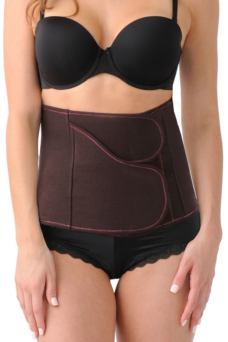 B.F.F. Premier Post-Pregnancy Belly Wrap, Main, color, CHOCOLATE BROWN