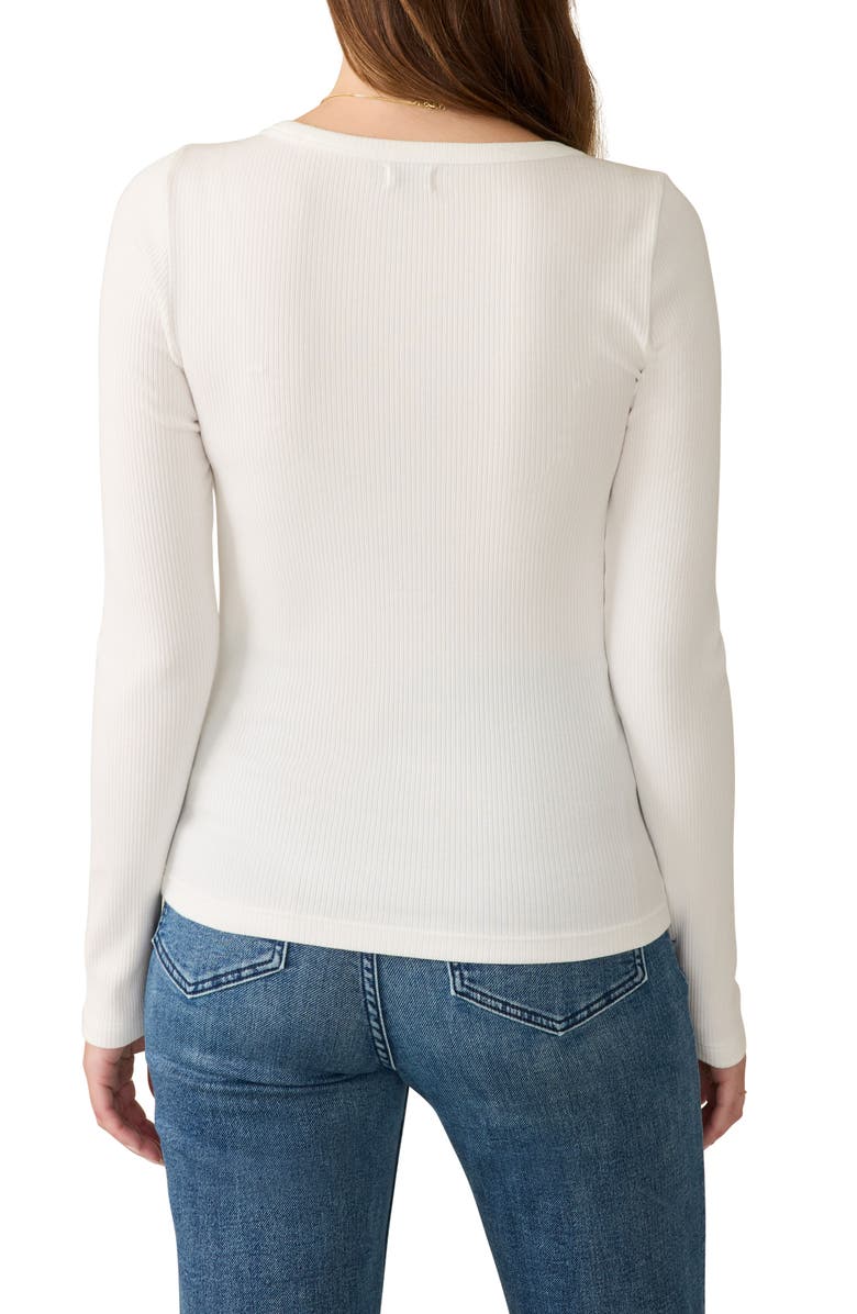 Faherty Freestyle Rib Henley, Alternate, color, Bright White