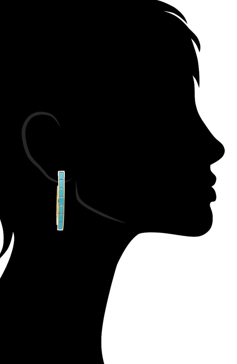 RIVKA FRIEDMAN Turquoise Elongated Hoop Earrings, Alternate, color, Turquoise