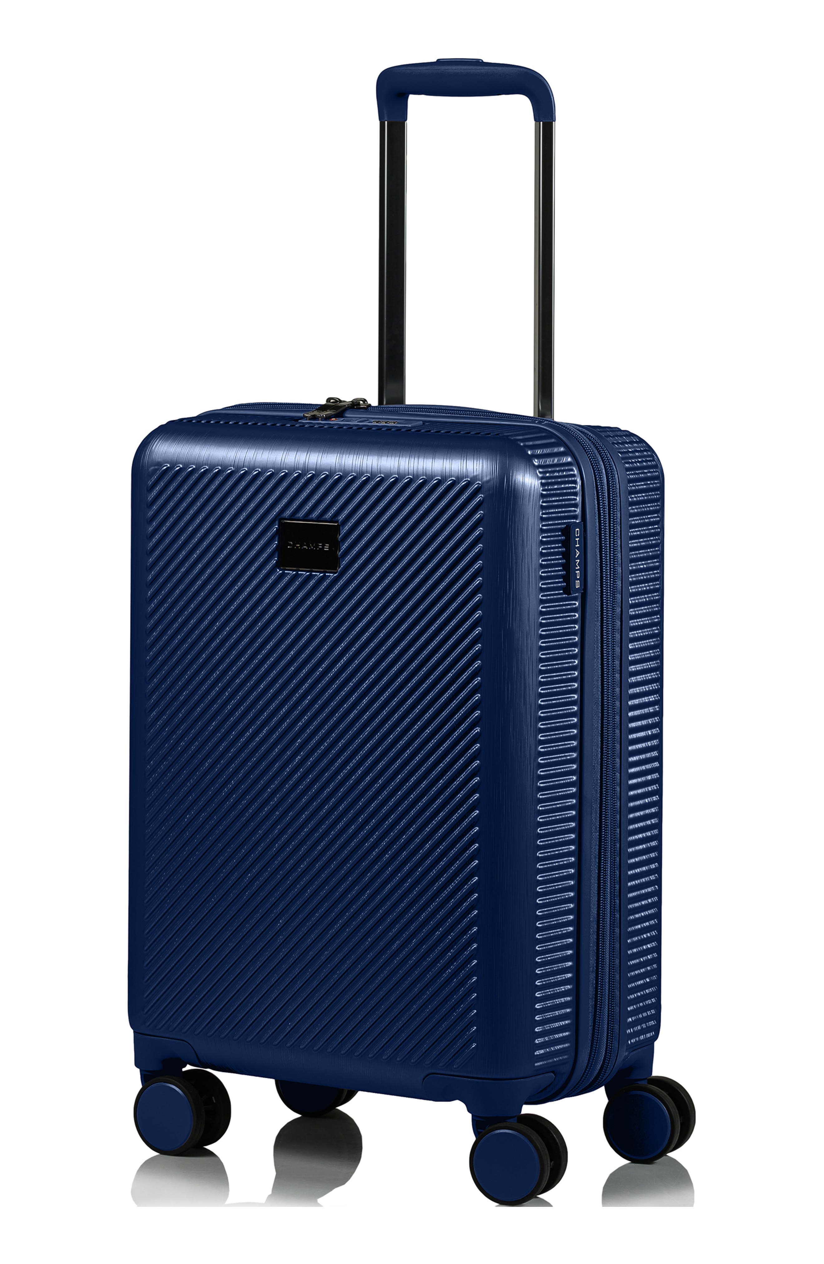 CHAMPS Iconic II Carry-On Hardside Suitcase, Alternate, color, Navy