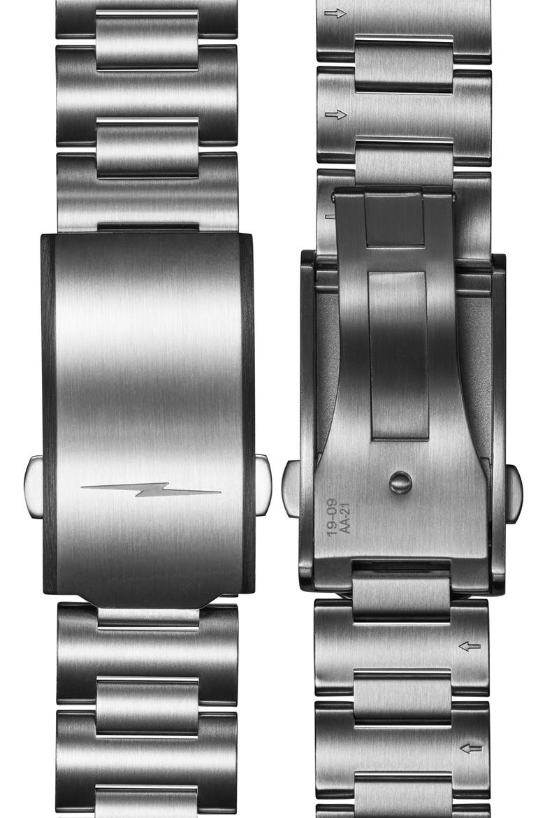 Duck Bracelet Watch Gift Set, 42mm, Alternate, color, SILVER/ BLACK/ SILVER