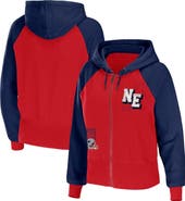 WEAR by Erin Andrews Women's WEAR by Erin Andrews Red New England Patriots Colorblock Lightweight Full-Zip Hoodie