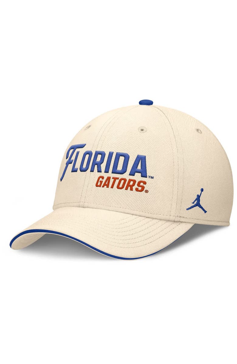 Jordan Brand Men's Jordan Brand Natural Florida Gators 2026 Primetime Swooshflex Hat, Main, color, Natural